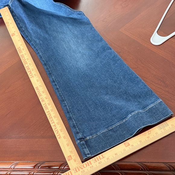 Spanx sculpting pull on flare leg Women's Blue Jeans high rise 1 X pockets - Picture 9 of 9